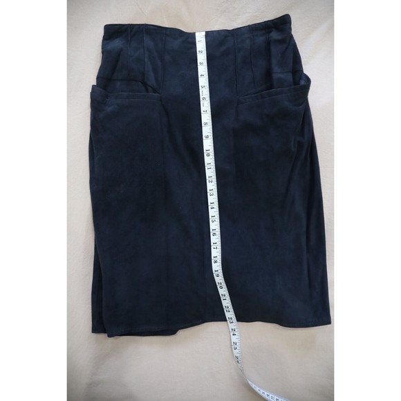 NWT Vakko Womens Size 12 Skirt Blue Suede Knee Length Vintage Academia 90s Y2K - Picture 7 of 7